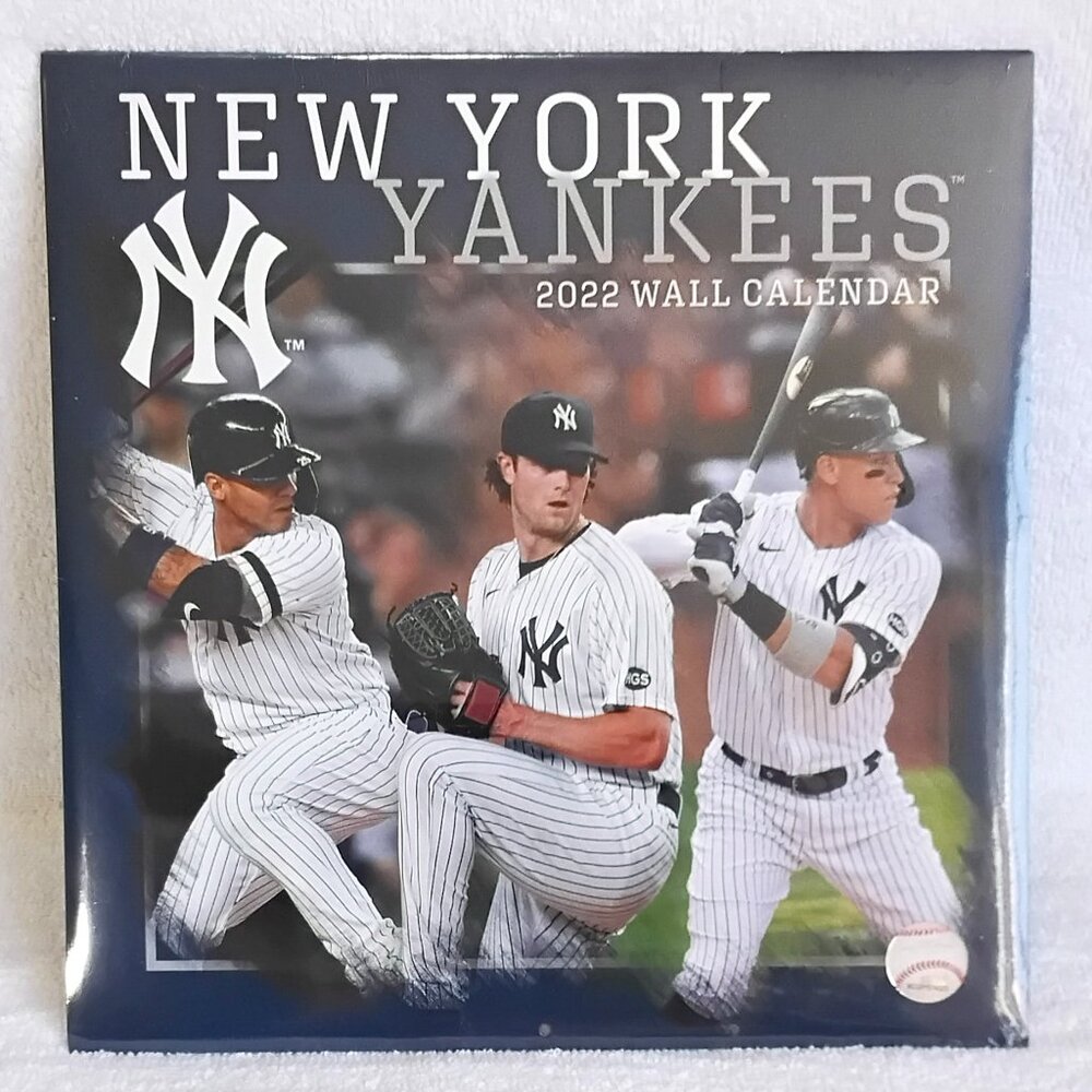 Sealed 2022 Full 12"x12"12 Month MLB New York Yankees Wall Calendar BNIP!!